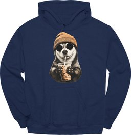 Husky Hipster Dog Hoodie Gift For Dog Lover