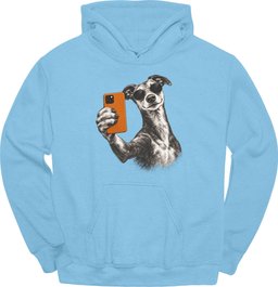 Greyhound Selfie Dog Hoodie Gift For Dog Lover