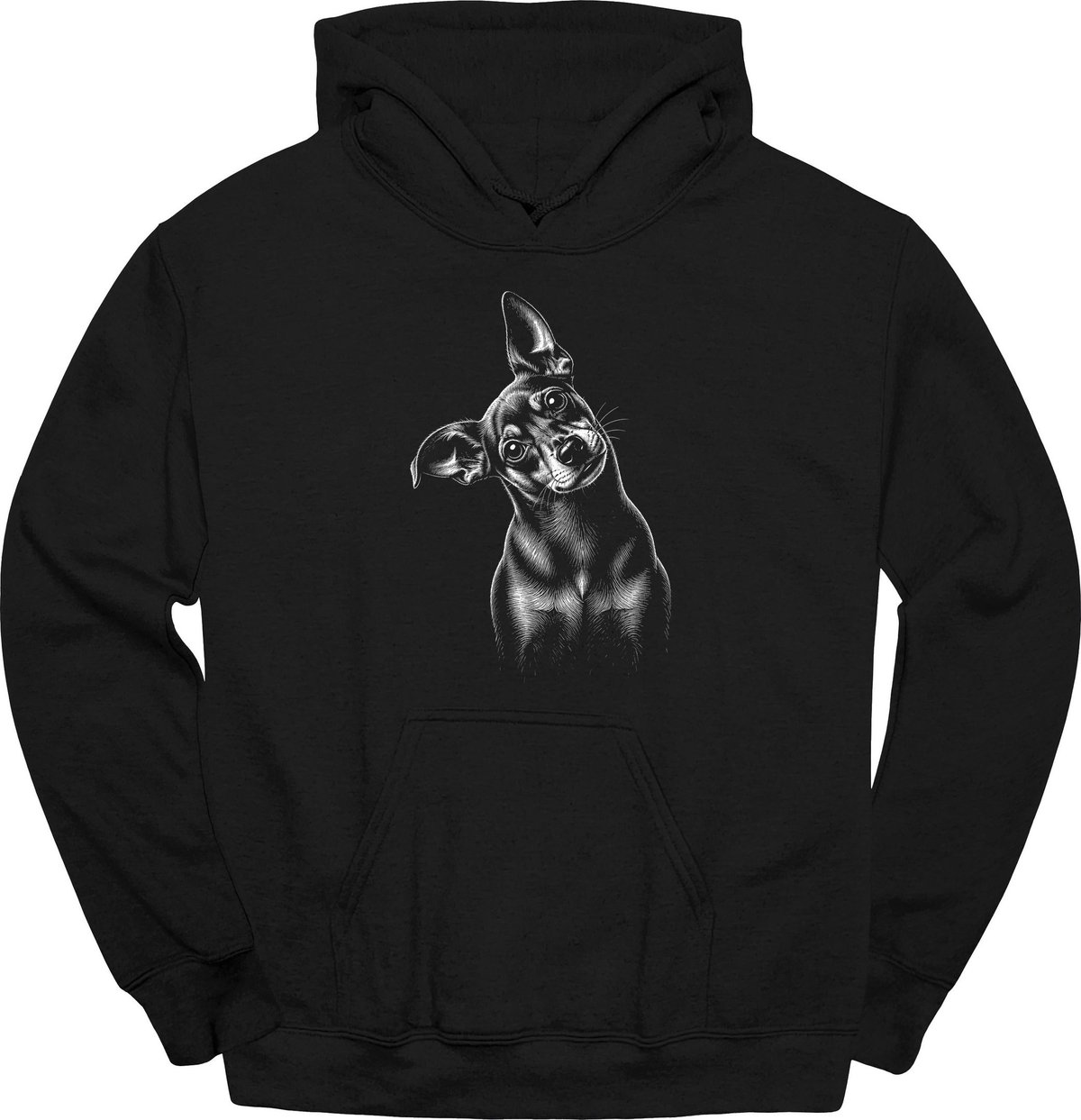 Miniature Pinscher Tilted Dog Hoodie Gift For Dog Lover