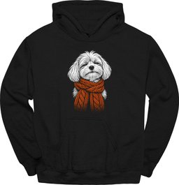 Maltese Winter Dog Hoodie Gift For Dog Lover
