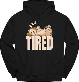 Maltipoo Tired Dog Hoodie Gift For Dog Lover