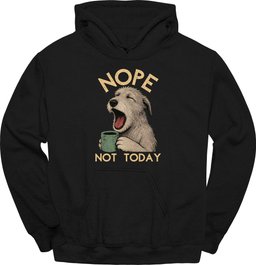 Irish Wolfhound Not Today Hoodie Gift For Dog Lover