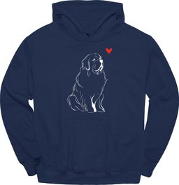 Newfoundland Sketch Dog Hoodie Gift For Dog Lover