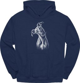 Lurcher Tilted Dog Hoodie Gift For Dog Lover