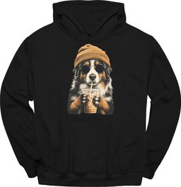 Miniature American Shepherd Hipster Dog Hoodie Gift For Dog Lover