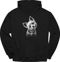 Morkie Tilted Dog Hoodie Gift For Dog Lover