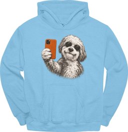 Old English Sheepdog Selfie Dog Hoodie Gift For Dog Lover