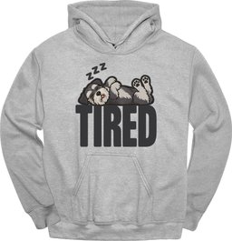 Miniature Schnauzer Tired Dog Hoodie Gift For Dog Lover