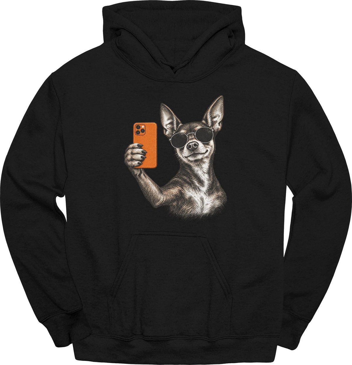Miniature Pinscher Selfie Dog Hoodie Gift For Dog Lover