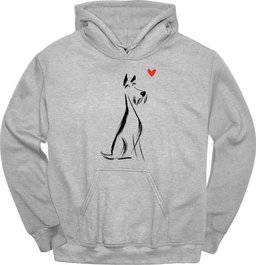 Kerry Blue Terrier Sketch Dog Hoodie Gift For Dog Lover