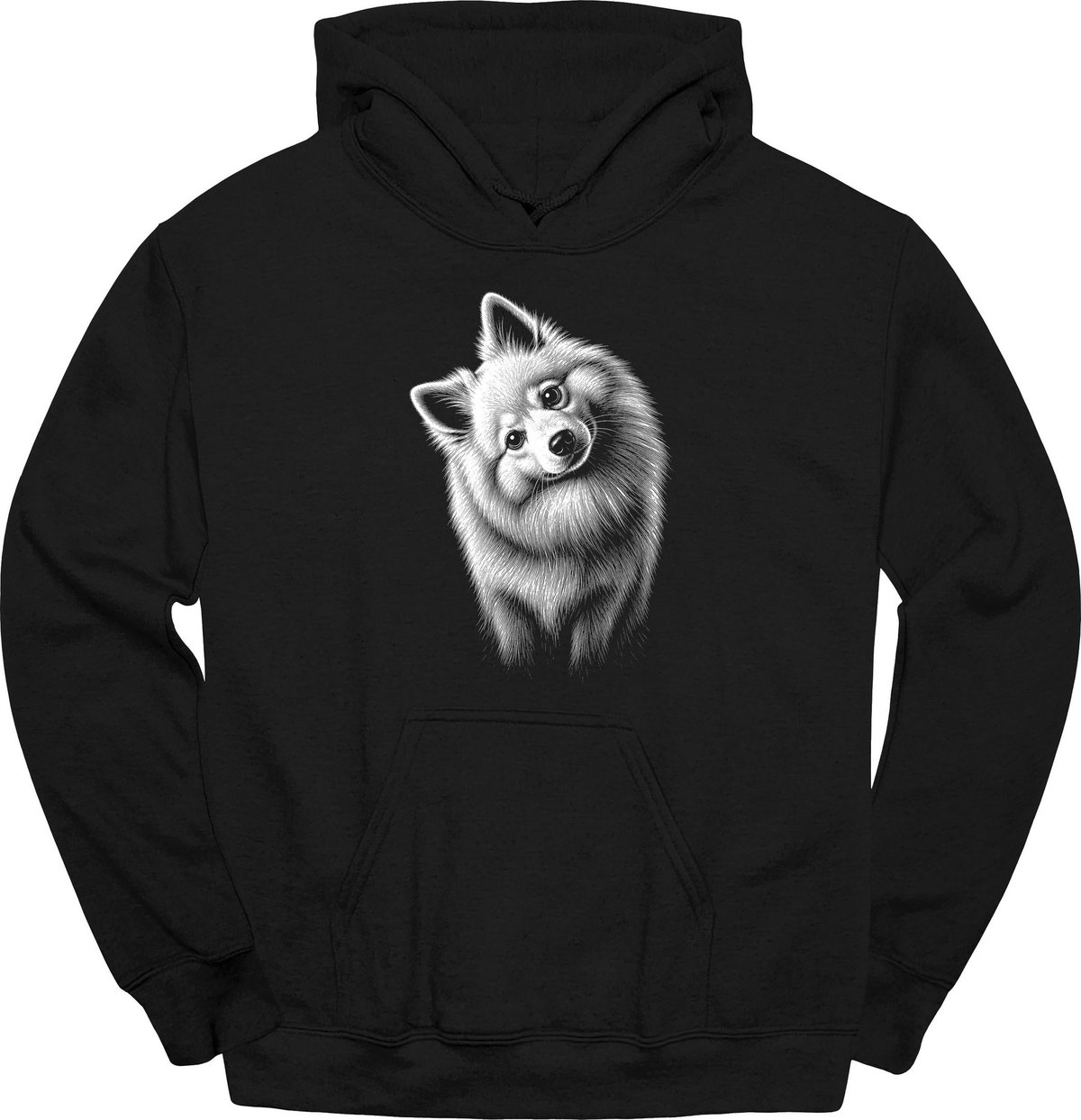 Japanese Spitz Tilted Dog Hoodie Gift For Dog Lover