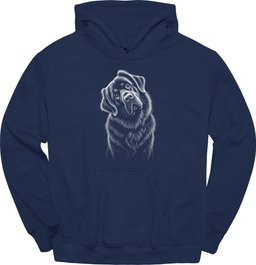 Newfoundland Tilted Dog Hoodie Gift For Dog Lover