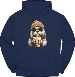 Lhasa Apso Hipster Dog Hoodie Gift For Dog Lover