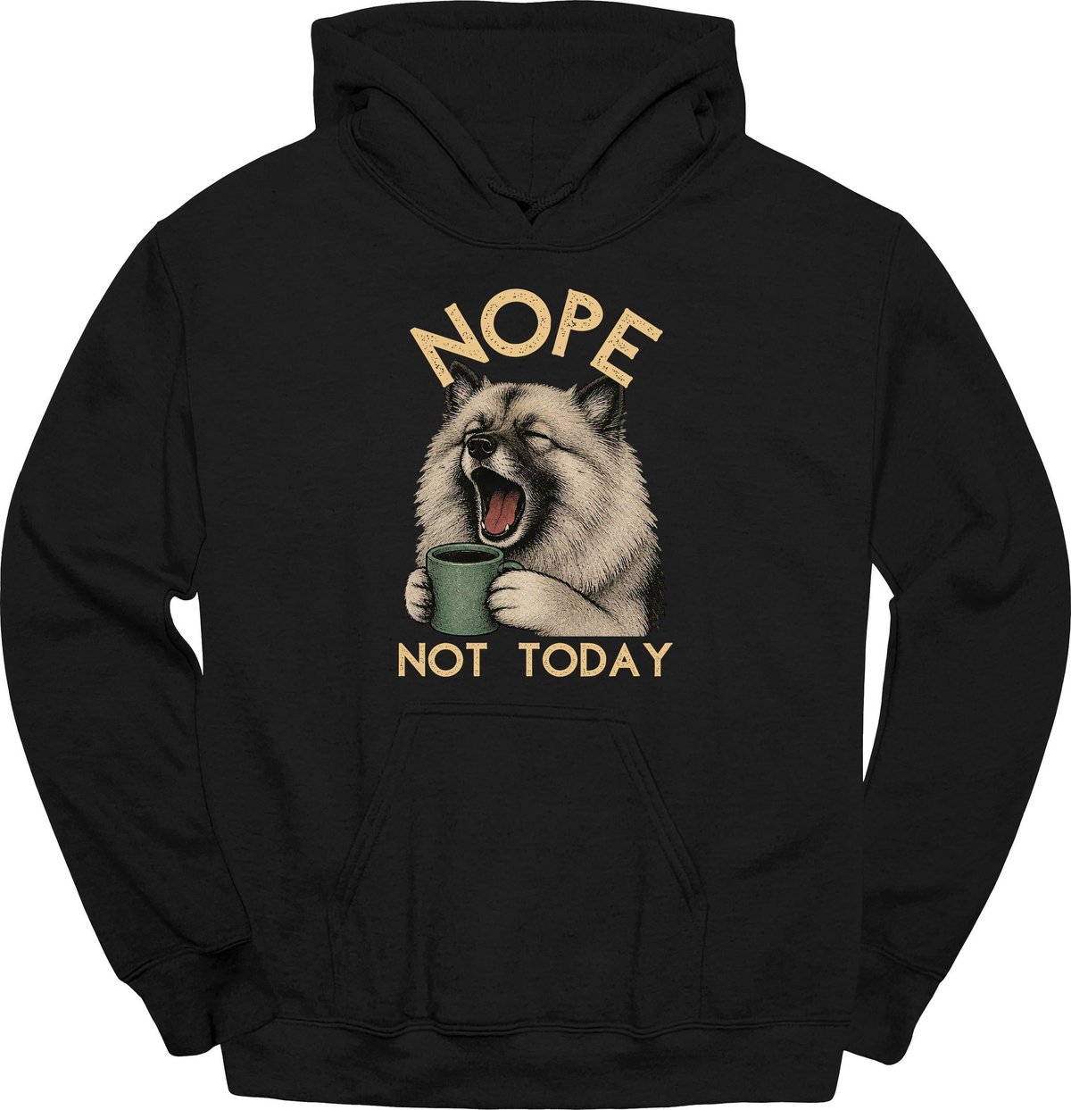 Keeshond Not Today Hoodie Gift For Dog Lover