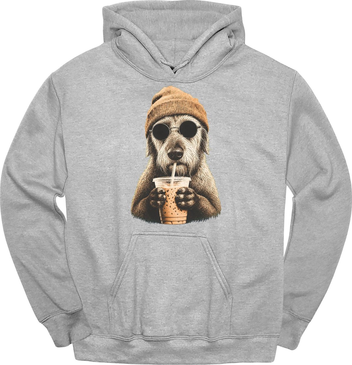 Irish Wolfhound Hipster Dog Hoodie Gift For Dog Lover