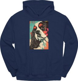 King Charles Cavalier Punk Dog Hoodie Gift For Dog Lover