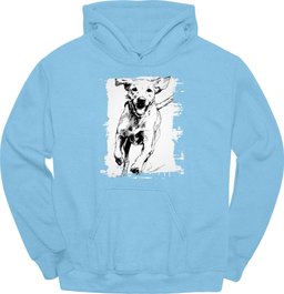 Labrador Running Dog Hoodie Gift For Dog Lover