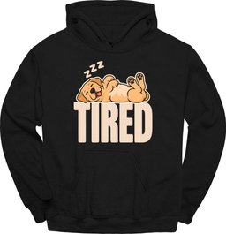 Labrador Tired Dog Hoodie Gift For Dog Lover
