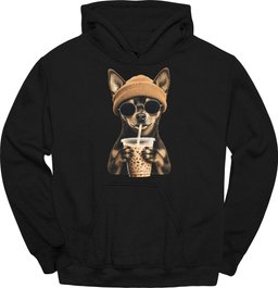 Miniature Pinscher Hipster Dog Hoodie Gift For Dog Lover