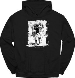 Newfoundland Running Dog Hoodie Gift For Dog Lover