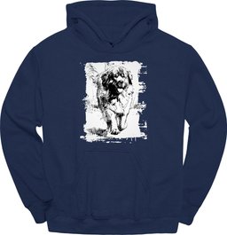 Newfoundland Running Dog Hoodie Gift For Dog Lover