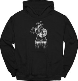 Miniature Schnauzer Tilted Dog Hoodie Gift For Dog Lover