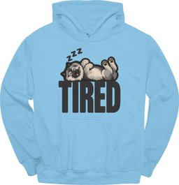 Keeshond Tired Dog Hoodie Gift For Dog Lover
