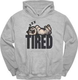 Keeshond Tired Dog Hoodie Gift For Dog Lover