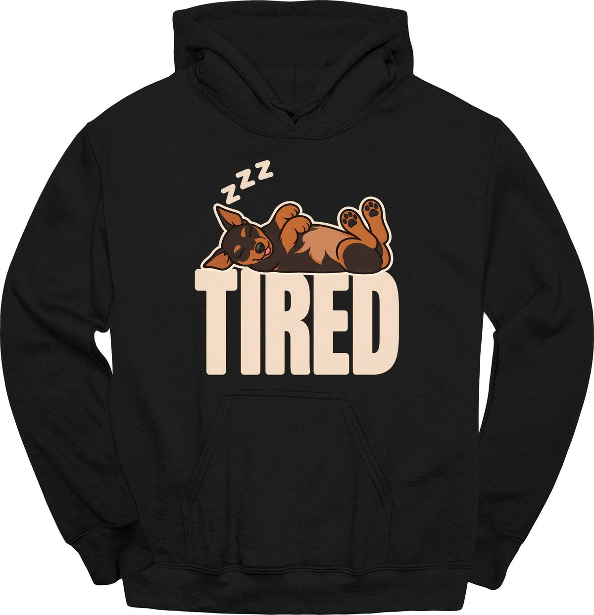 Miniature Pinscher Tired Dog Hoodie Gift For Dog Lover