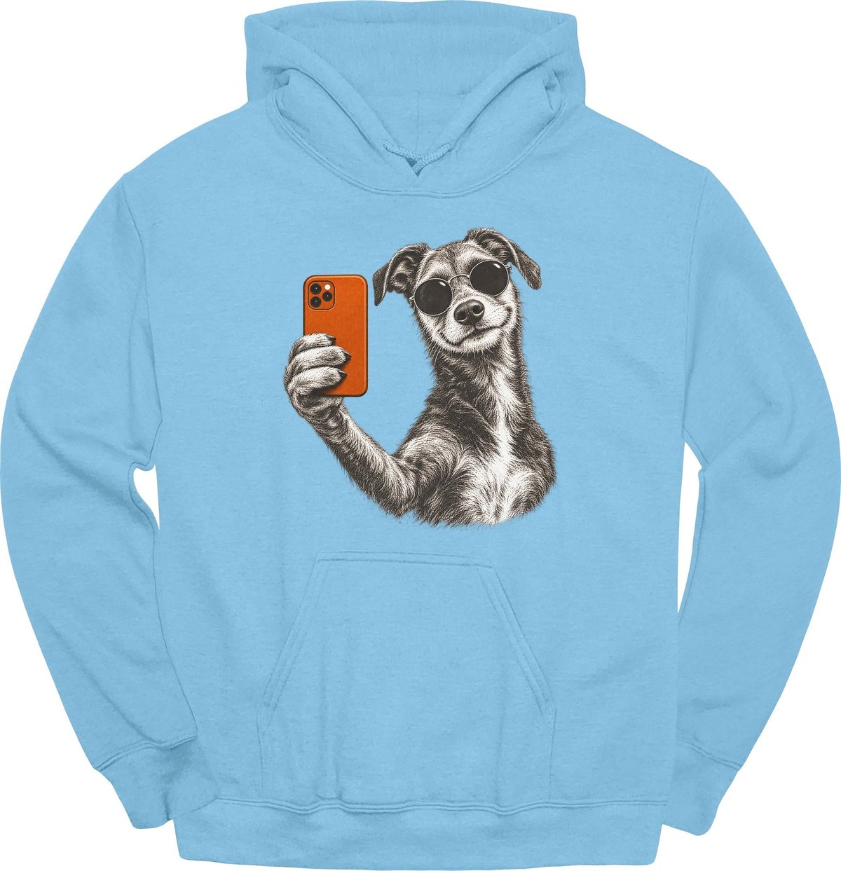 Lurcher Selfie Dog Hoodie Gift For Dog Lover
