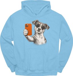 Jack Russell Selfie Dog Hoodie Gift For Dog Lover