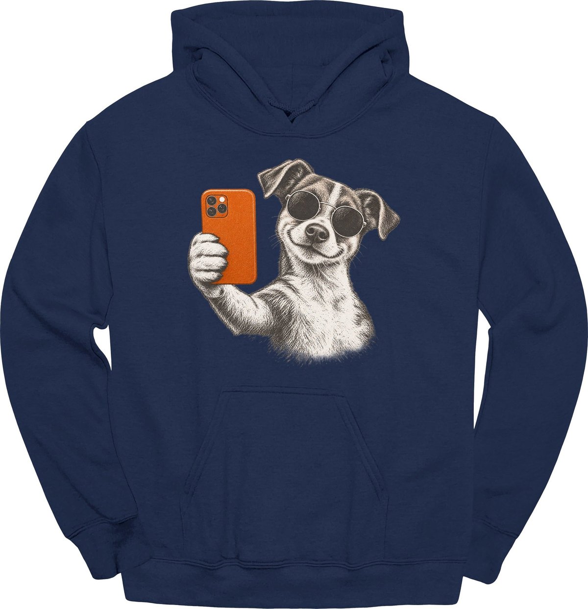 Jack Russell Selfie Dog Hoodie Gift For Dog Lover