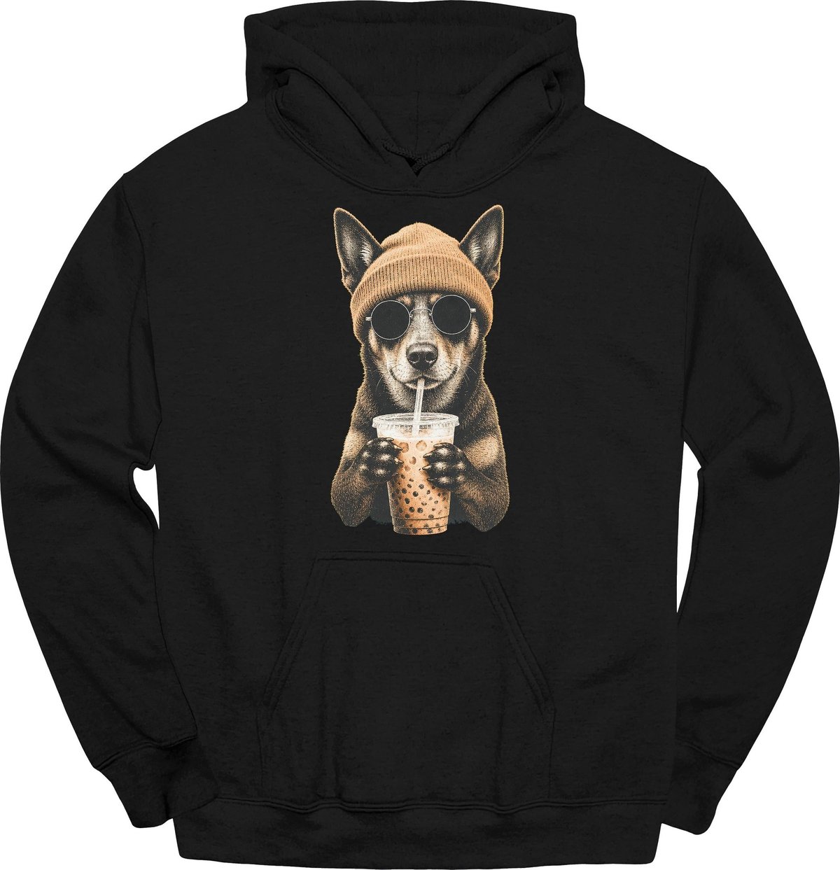 Kelpie Hipster Dog Hoodie Gift For Dog Lover