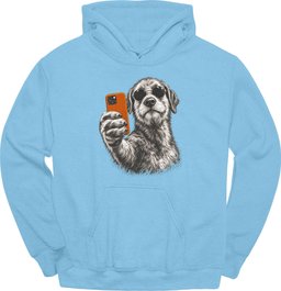 Irish Wolfhound Selfie Dog Hoodie Gift For Dog Lover