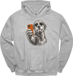 Irish Wolfhound Selfie Dog Hoodie Gift For Dog Lover