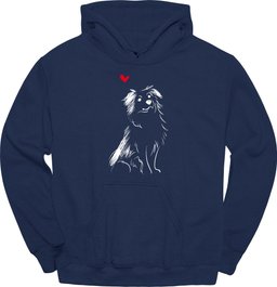 Miniature American Shepherd Sketch Dog Hoodie Gift For Dog Lover