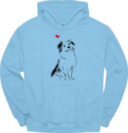Miniature American Shepherd Sketch Dog Hoodie Gift For Dog Lover