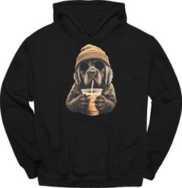 Newfoundland Hipster Dog Hoodie Gift For Dog Lover
