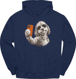 Labradoodle Selfie Dog Hoodie Gift For Dog Lover