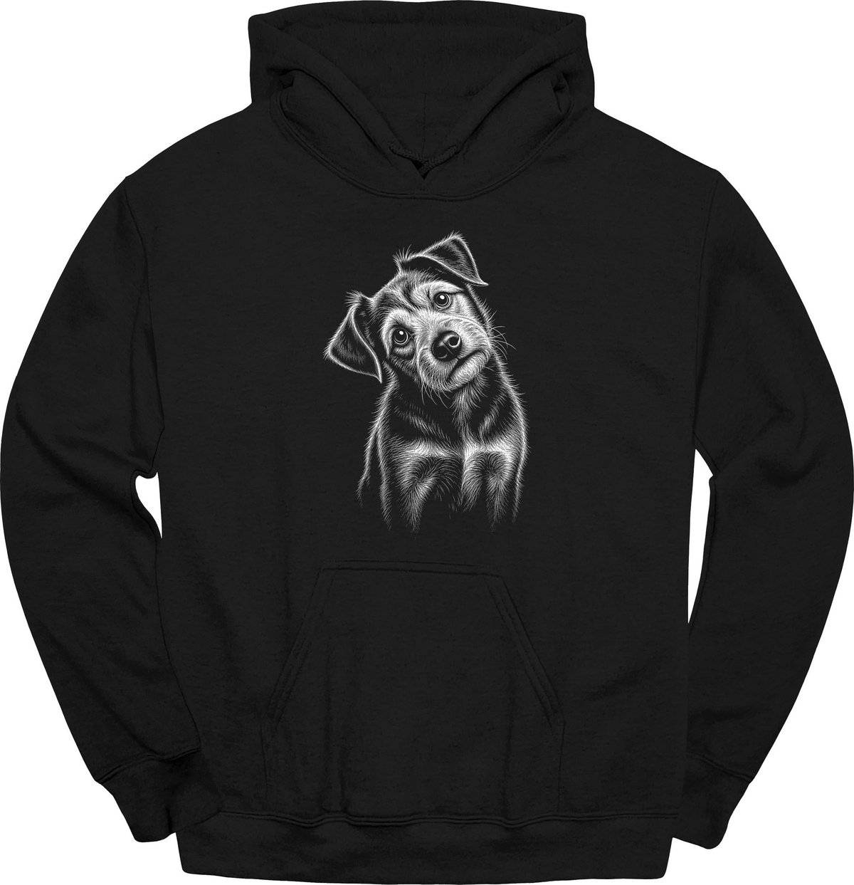 Mutt Mixed Breed Tilted Dog Hoodie Gift For Dog Lover