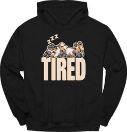 Miniature American Shepherd Tired Dog Hoodie Gift For Dog Lover