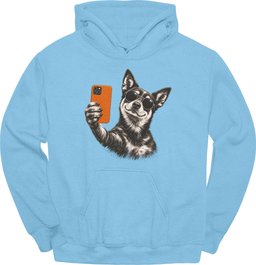 Kelpie Selfie Dog Hoodie Gift For Dog Lover