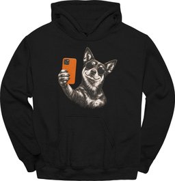 Kelpie Selfie Dog Hoodie Gift For Dog Lover