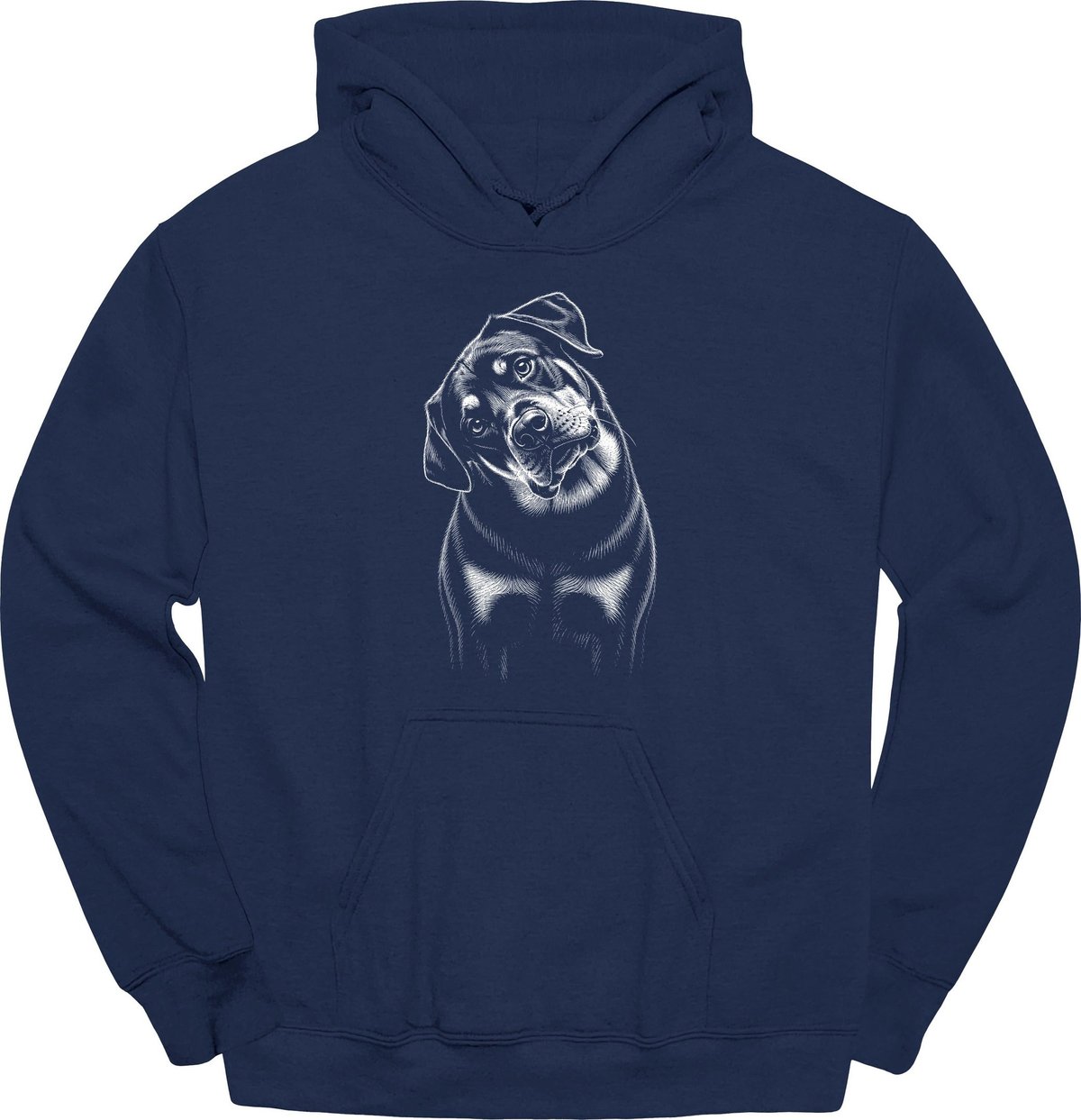 Rottweiler Tilted Dog Hoodie Gift For Dog Lover
