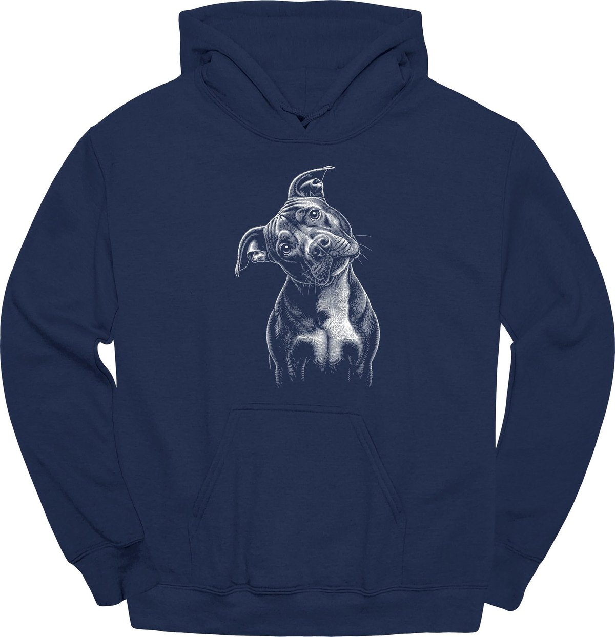 Pitbull Tilted Dog Hoodie Gift For Dog Lover