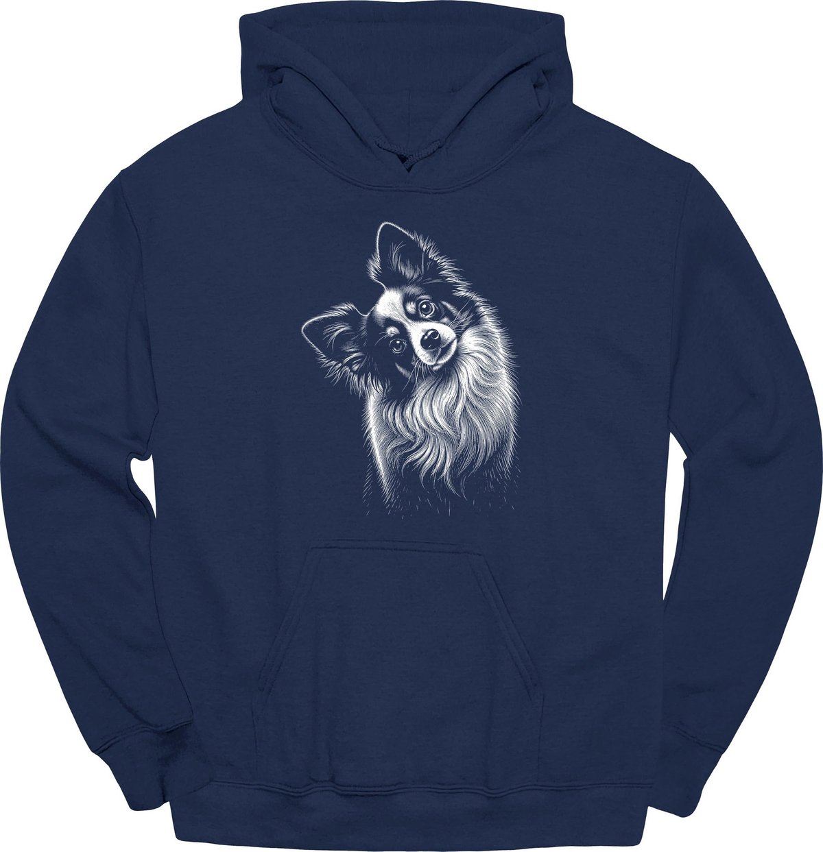Papillon Tilted Dog Hoodie Gift For Dog Lover