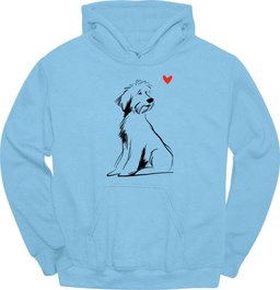 Portuguese Water Dog Sketch Dog Hoodie Gift For Dog Lover
