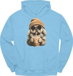 Pekingese Hipster Dog Hoodie Gift For Dog Lover