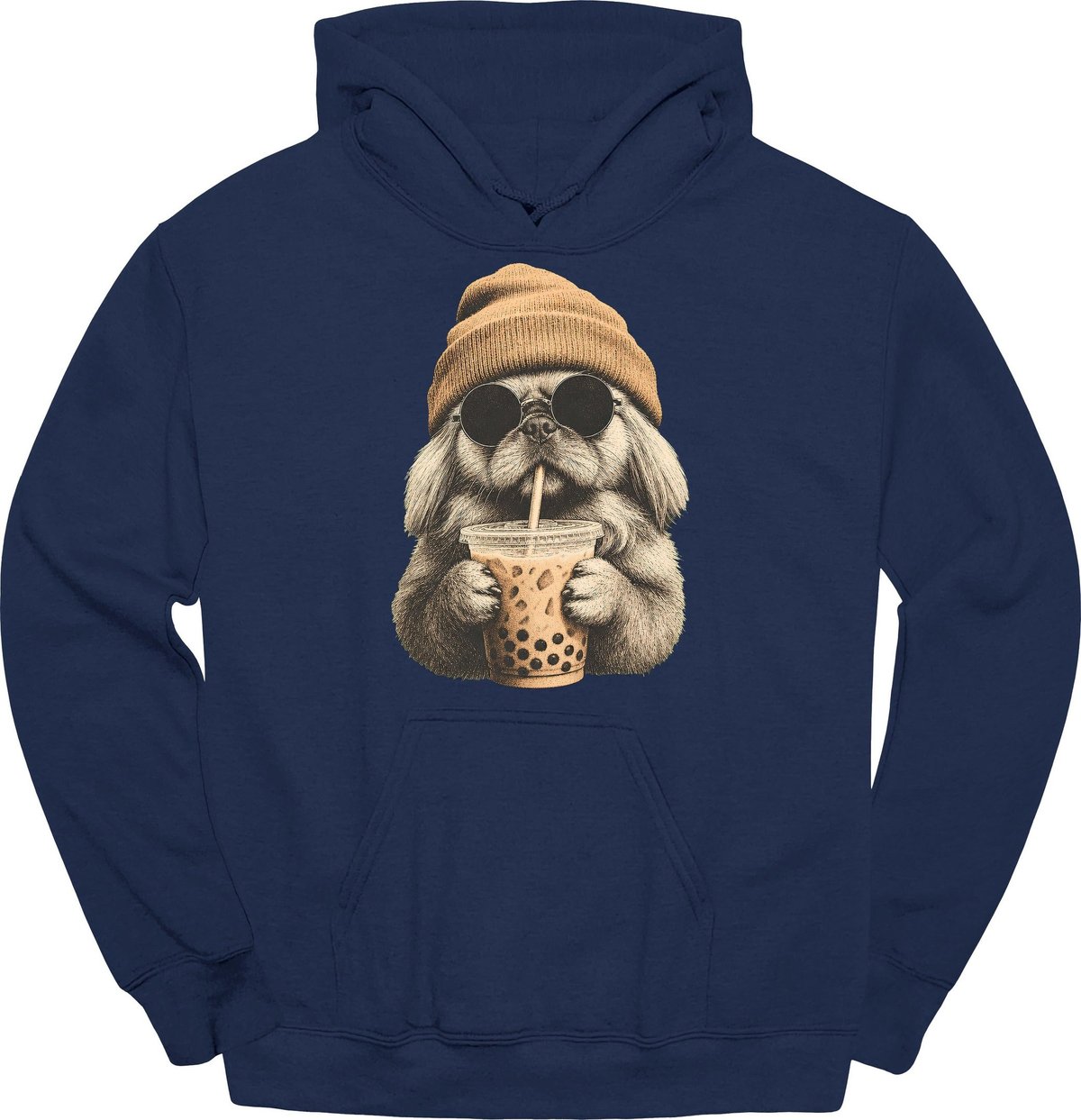 Pekingese Hipster Dog Hoodie Gift For Dog Lover