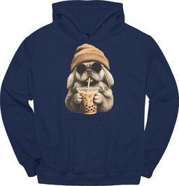 Pekingese Hipster Dog Hoodie Gift For Dog Lover